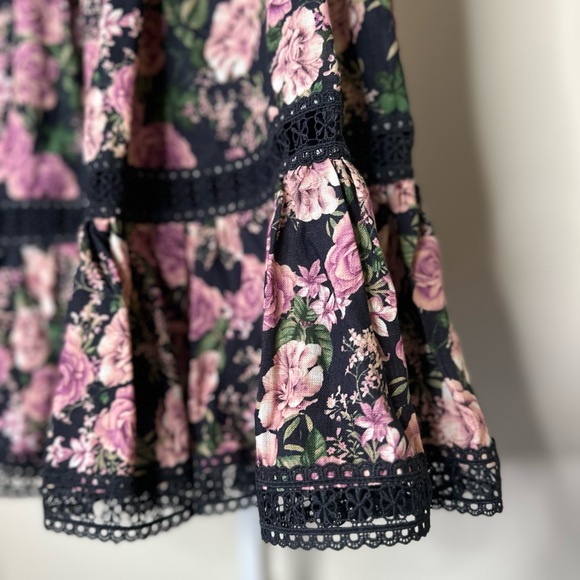 New With Tags: CAMI NYC 100% Linen Mulberry Rose Nomiko Skirt In Size L